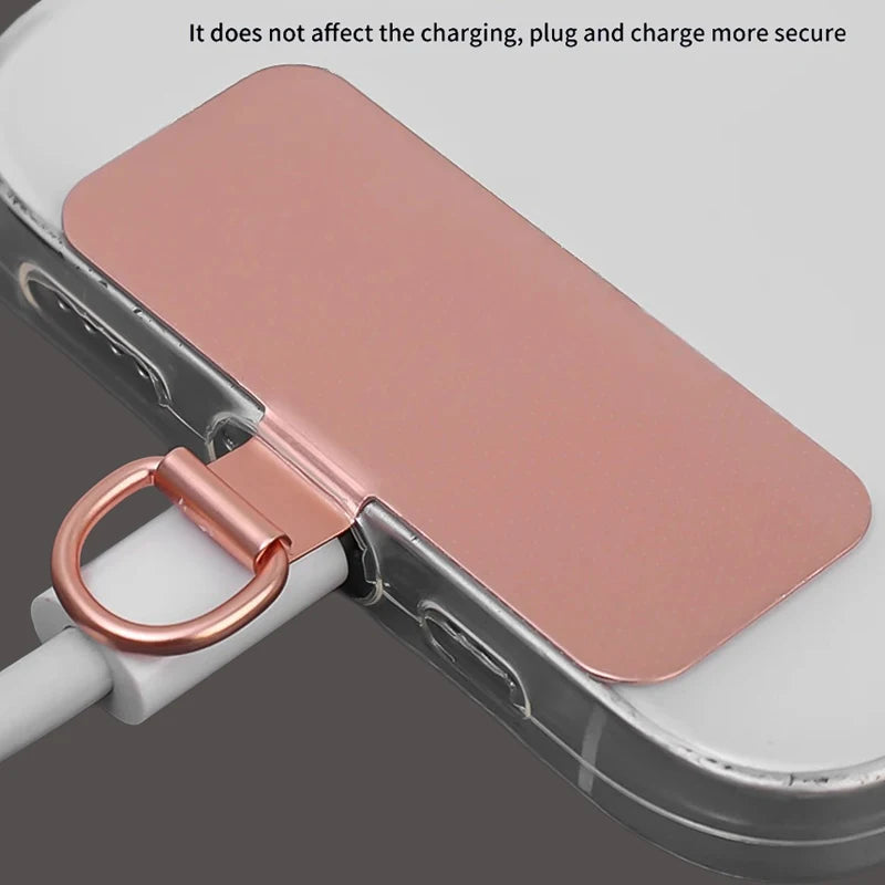 Stainless Steel Phone Lanyard Clip Patch – Ultra Thin 4-Pack Phone Lanyard Clip HIP
