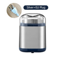 Electric Multifunctional Coffee Grain Grinder Small Spice Nut Stainless Steel Blade Dry Grinder Kitchen Utensils Easy Clean HIP Silver EU Plug
