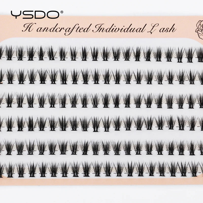 YSDO 10/20/30D Individual Lashes 6 Rows Natural Eyelash Extension Makeup Mink Eyelashes Cluster Lashes Fake Cilia False Lashes HIP 20D C 0.07mm|8mm