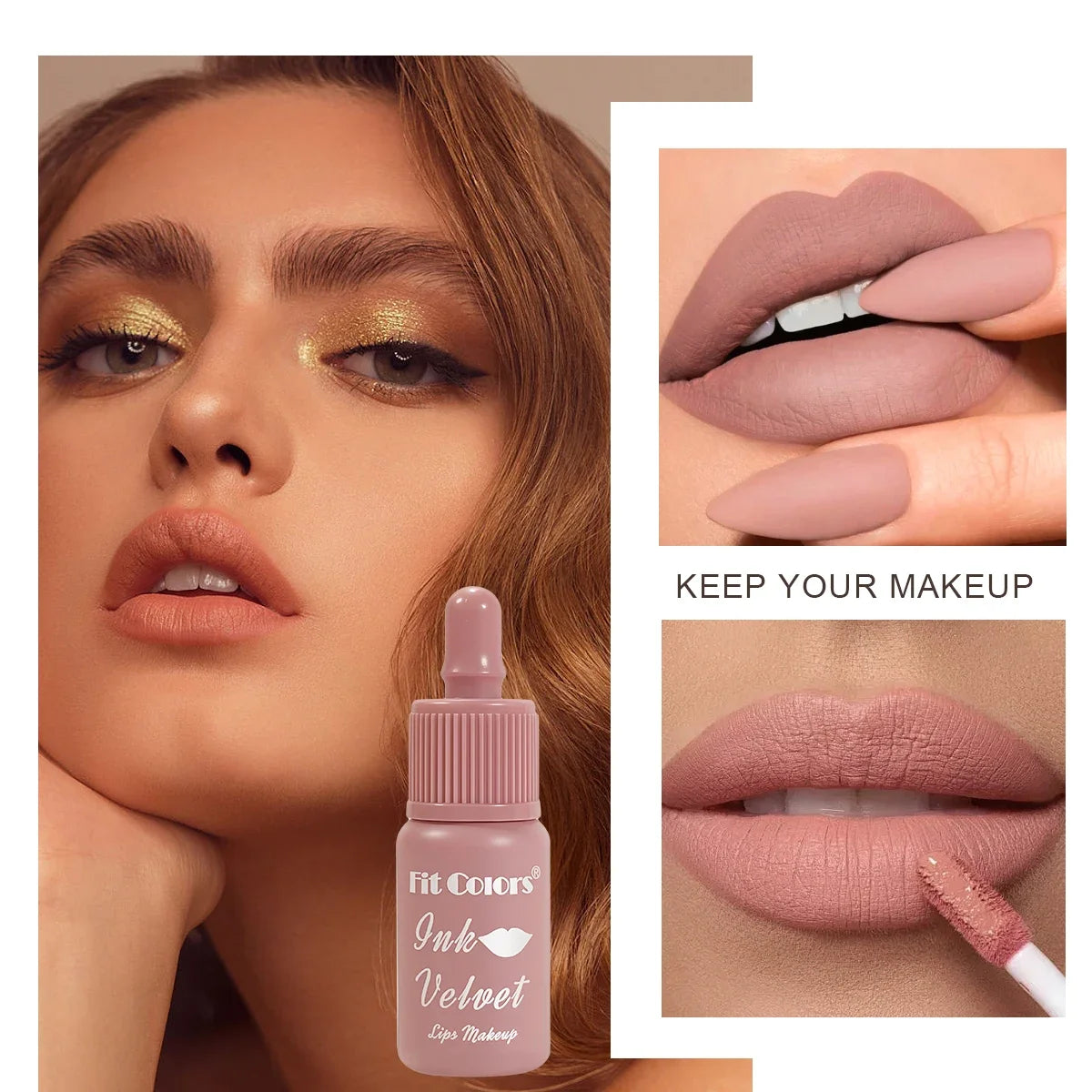 Fit Colors Velvet Matte Liquid Lipstick – Long-Lasting Lip Gloss Matte Liquid Lipstick HIP