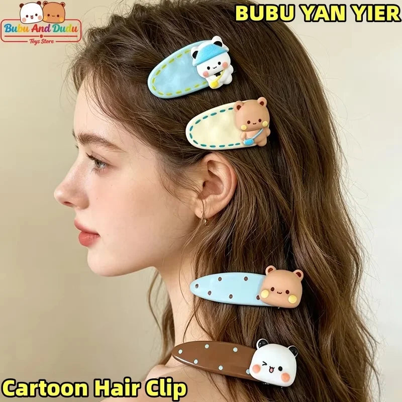 Panda Bubu & Dudu Cartoon Hair Clips – Cute Anime Hairpin Set Anime Hair Clips HIP