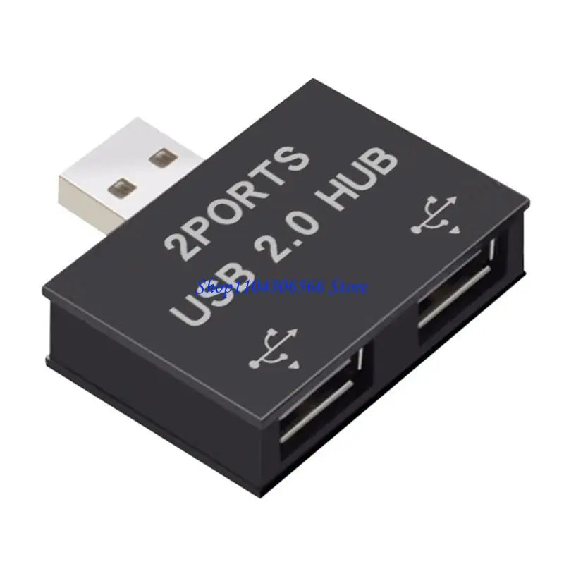 USB 2.0 Male to Dual Female Y Splitter Hub & Charging Adapter USB Splitter Hub HIP Black CN