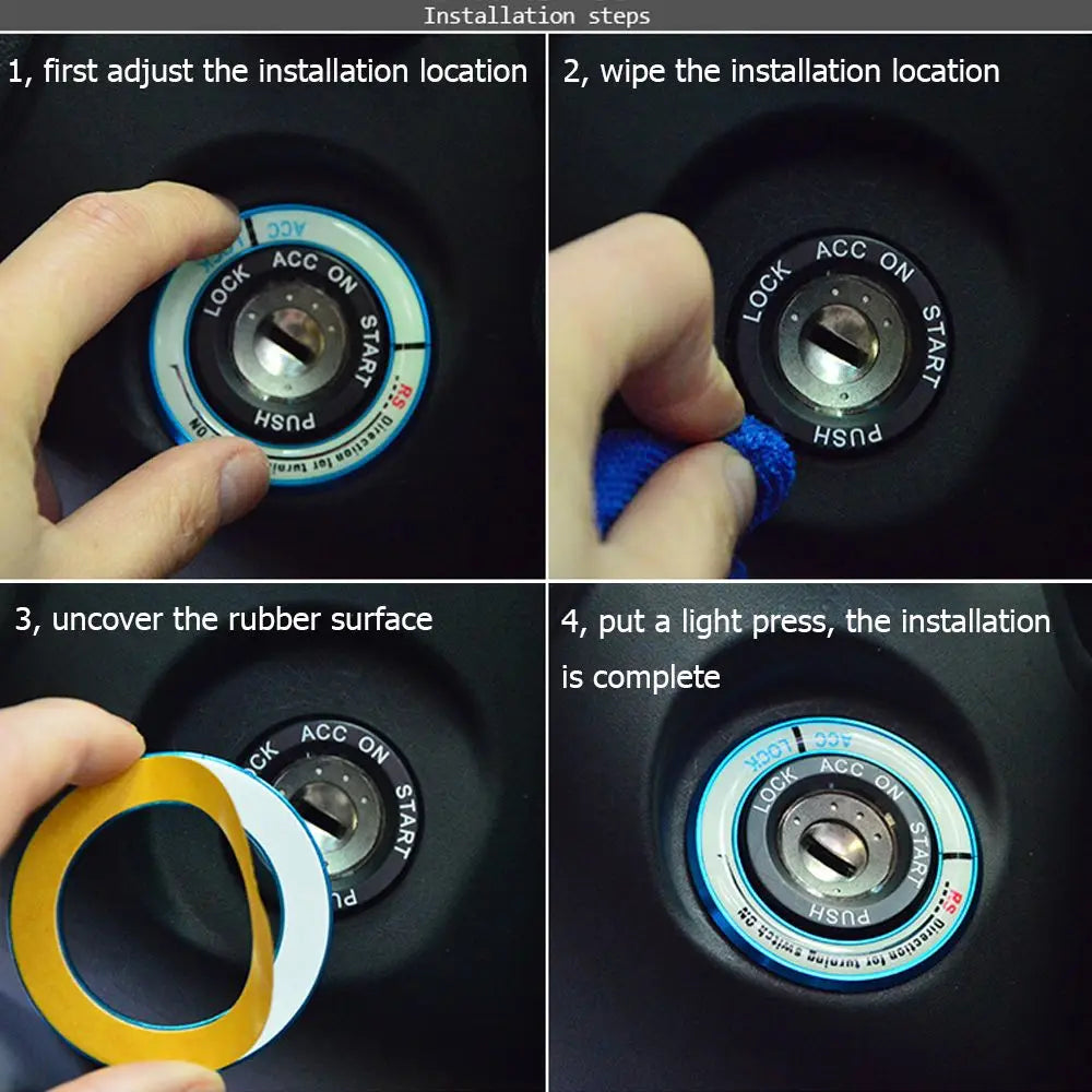 Luminous Alloy Ignition Switch Cover – Toyota Corolla Levin Car Interior Sticker HIP