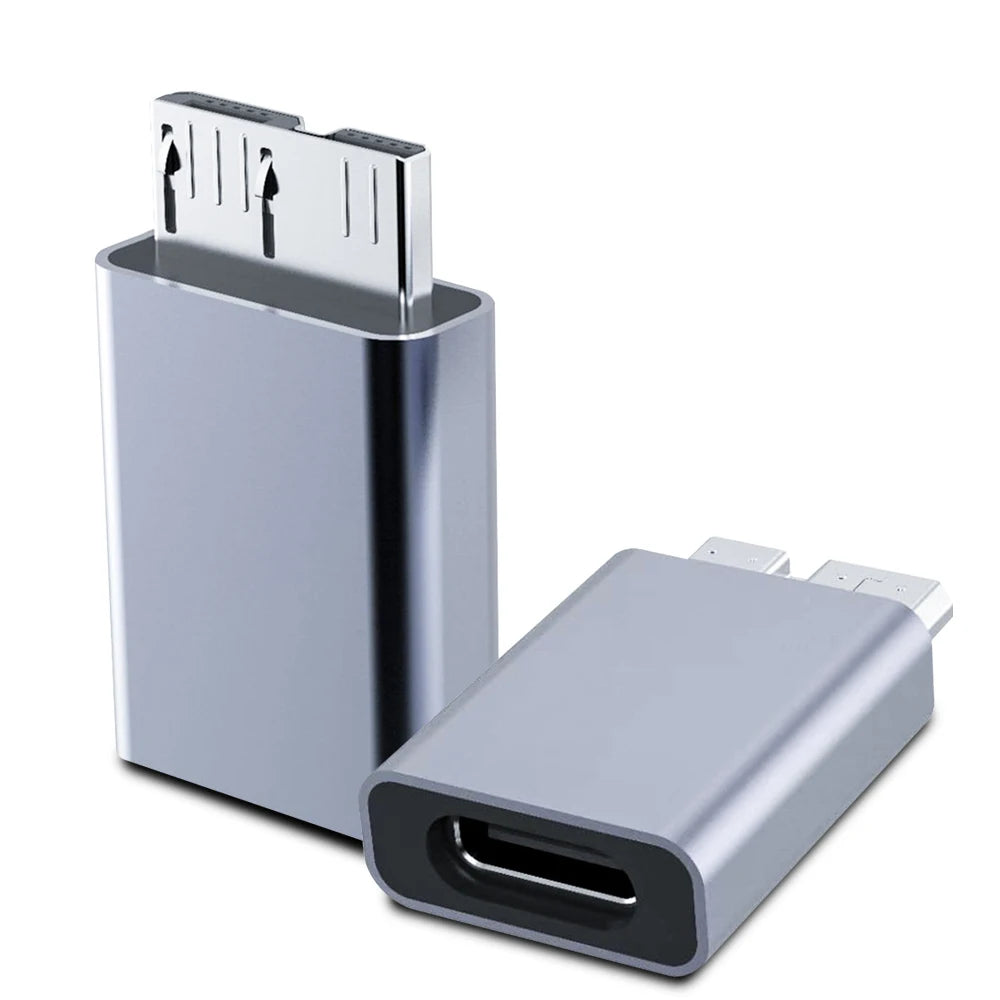 USB 3.0 Micro B to USB-C Adapter for External Hard Drives USB Adapter HIP Micro B to Type C No plug
