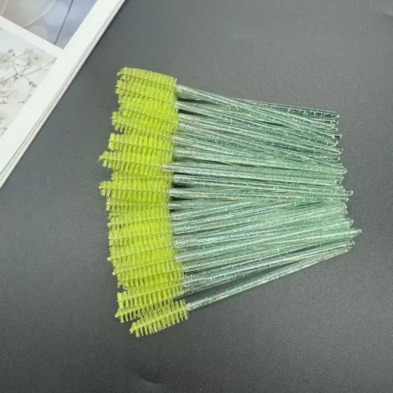 50-Pack Mascara Wands & Eyebrow Spoolie Brushes – Lash Kit Spoolie Brush Set HIP