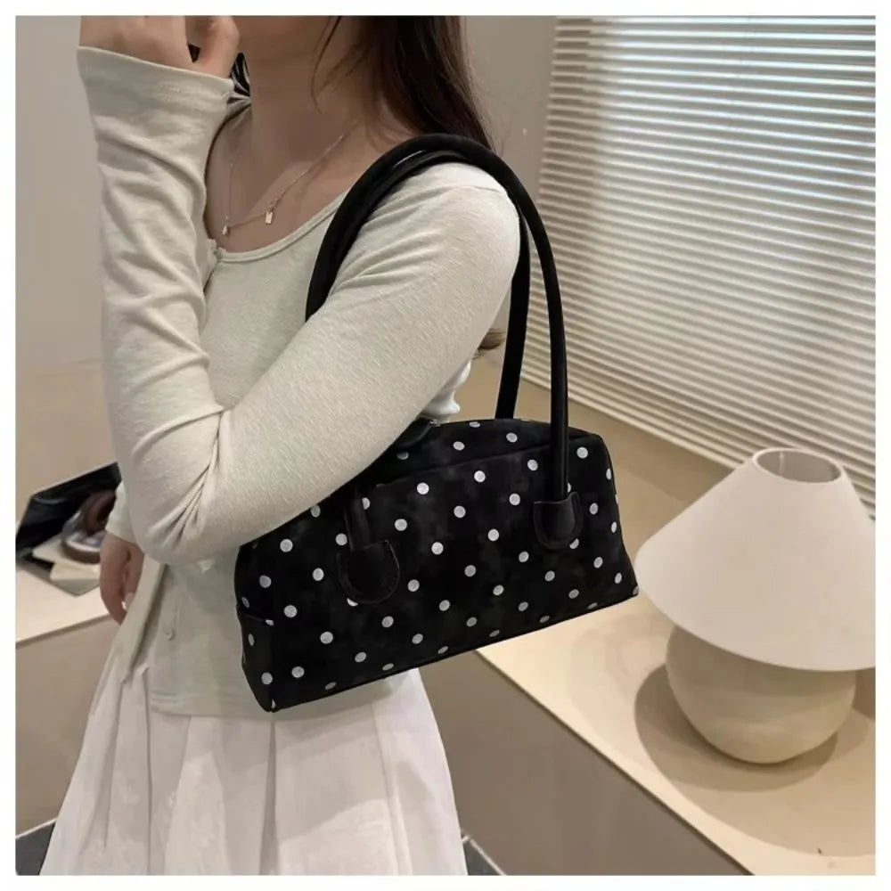 Women's Large Polka Dot Bowling Shoulder Bag – Zipper Shoulder Bag HIP