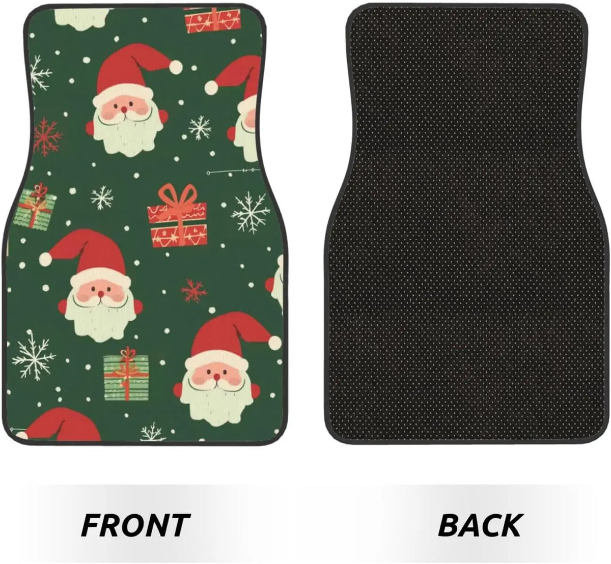 Santa Claus Christmas Car Floor Mats Set of 4 – Anti-Slip Automotive Floor Mats HIP