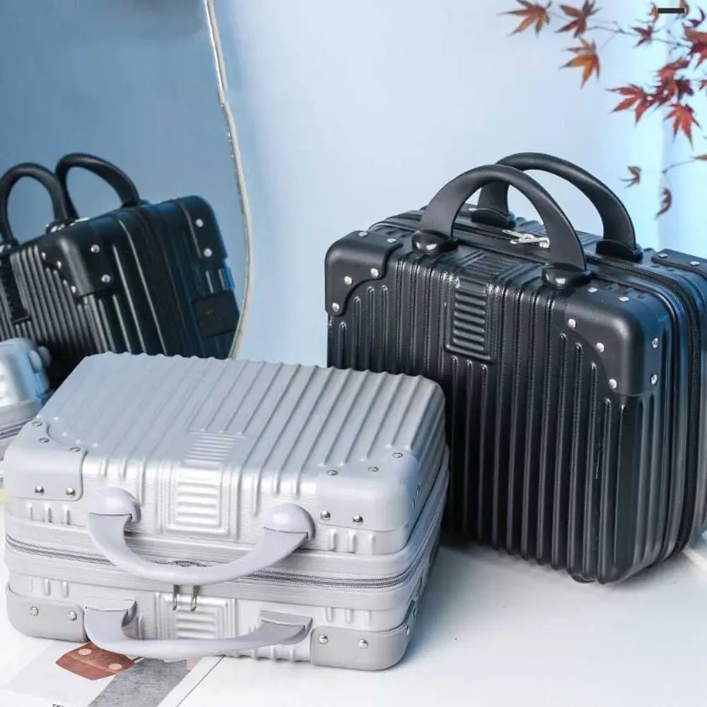 14" Mini Travel Makeup Suitcase with Password Lock | ABS Travel Makeup Case HIP