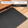 Extra Large PU Leather Mouse Pad – Waterproof Non-Slip Desk Mat Leather Desk Mat HIP Black 80x40cm