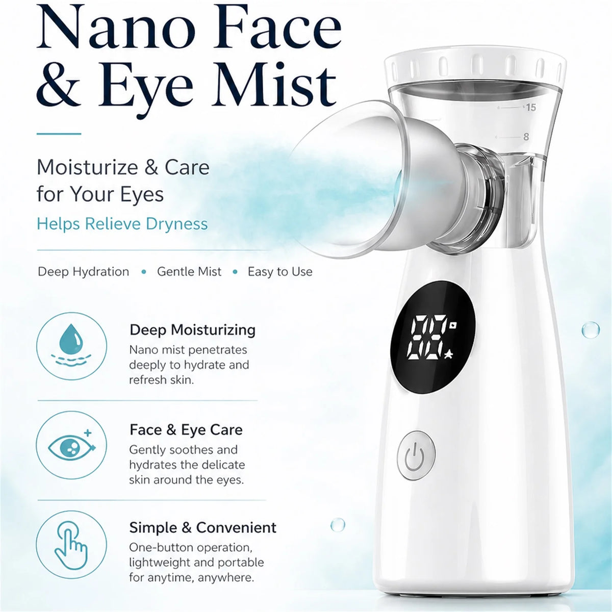2-in-1 Face & Eye Nano Mist Sprayer with Eyeshade Nano Mist Sprayer HIP