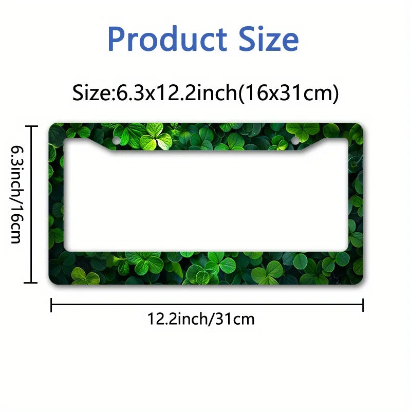 St. Patrick's Day Metal License Plate Frame – Dark Green License Plate Frame HIP