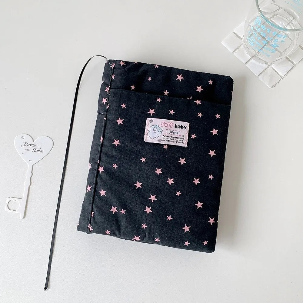 Star Print Book Sleeve – A5 Notebook & Journal Protector Pouch Notebook Sleeve Pouch HIP Black