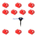 10-Pack RJ45 Dust Plugs – Ethernet Port Protectors Network Port Protectors HIP Red CN