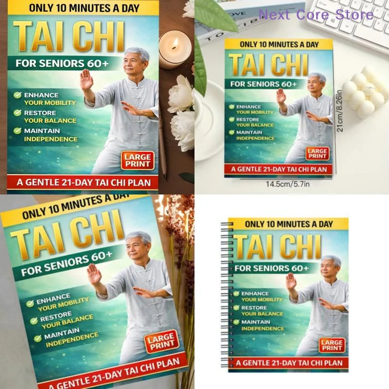 28-Day Taiji for Seniors – Easy 10-Min Daily Walking Program Fitness Program Book HIP