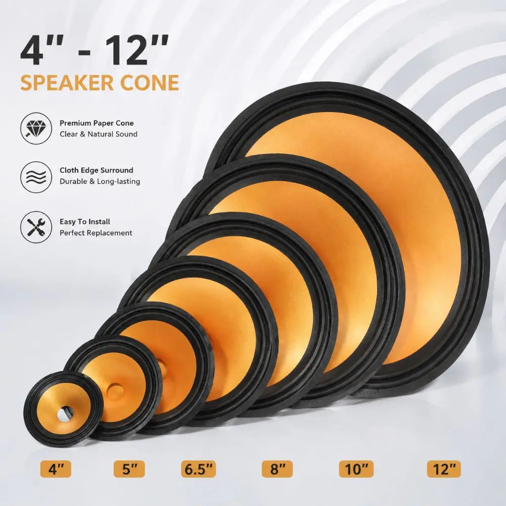 Speaker Woofer Paper Cone Cloth Edge 4–15 Inch Repair Part Speaker Repair Part HIP