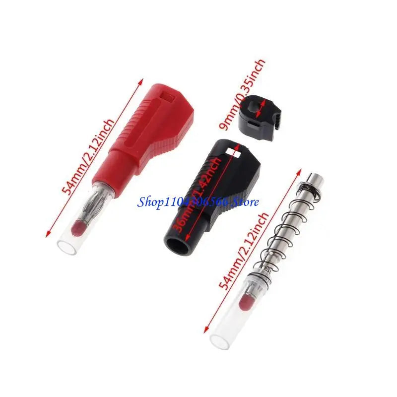 10-Pack 4mm Stackable Banana Plugs – Solder Type, Red & Black Electrical Connector HIP CN