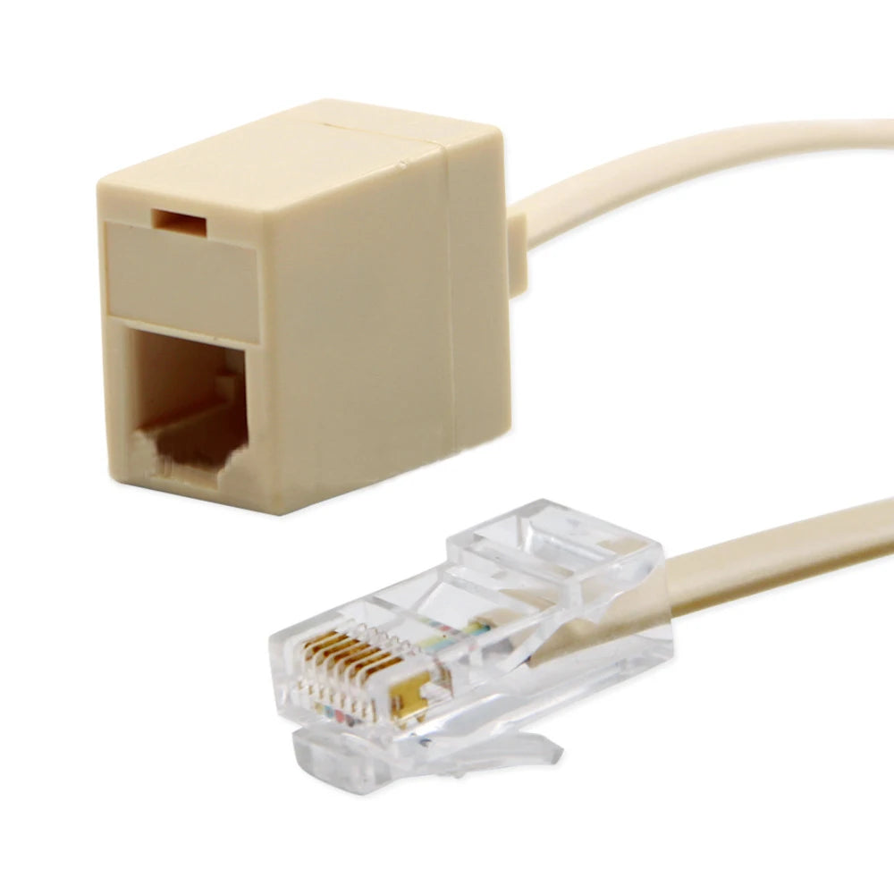 RJ45 to RJ11 Cable Adapter – 8-Pin to 6P4C Phone Converter Network Cable Adapter HIP