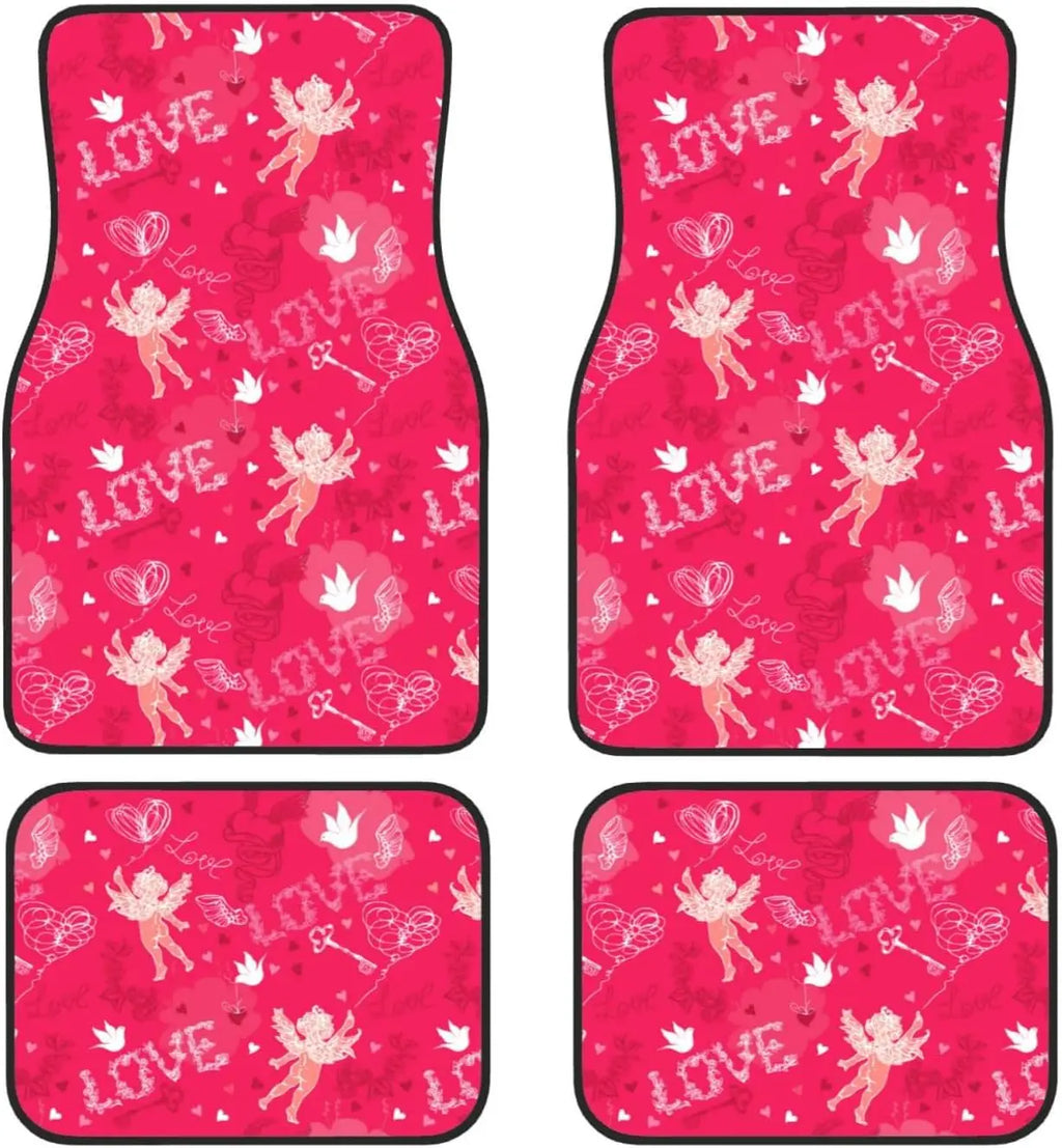 4-Piece Rubber Car Floor Mats – All Weather, Universal Fit Car Floor Mats HIP black