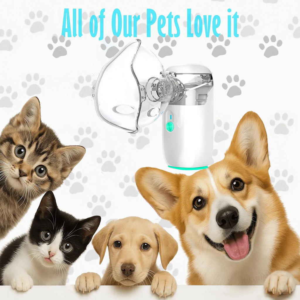 Fireurus Handheld Mesh Nebulizer for Pets – Portable Atomizer Pet Mesh Nebulizer HIP