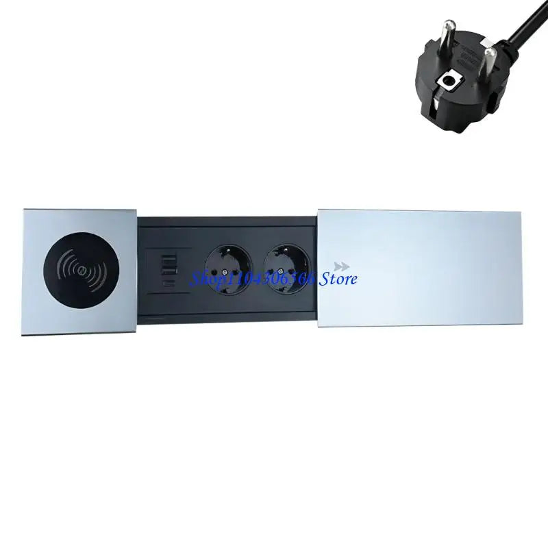 Embedded Desktop Outlet – 2 Sockets, 2 USB & Type-C Embedded Desktop Outlet HIP yin CN