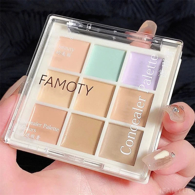 6/9 Colors Concealer Palette Lasting Moisturize Concealer Cream Bronzer Contouring Brightening Highlighter Face Color Corrector HIP 9 color