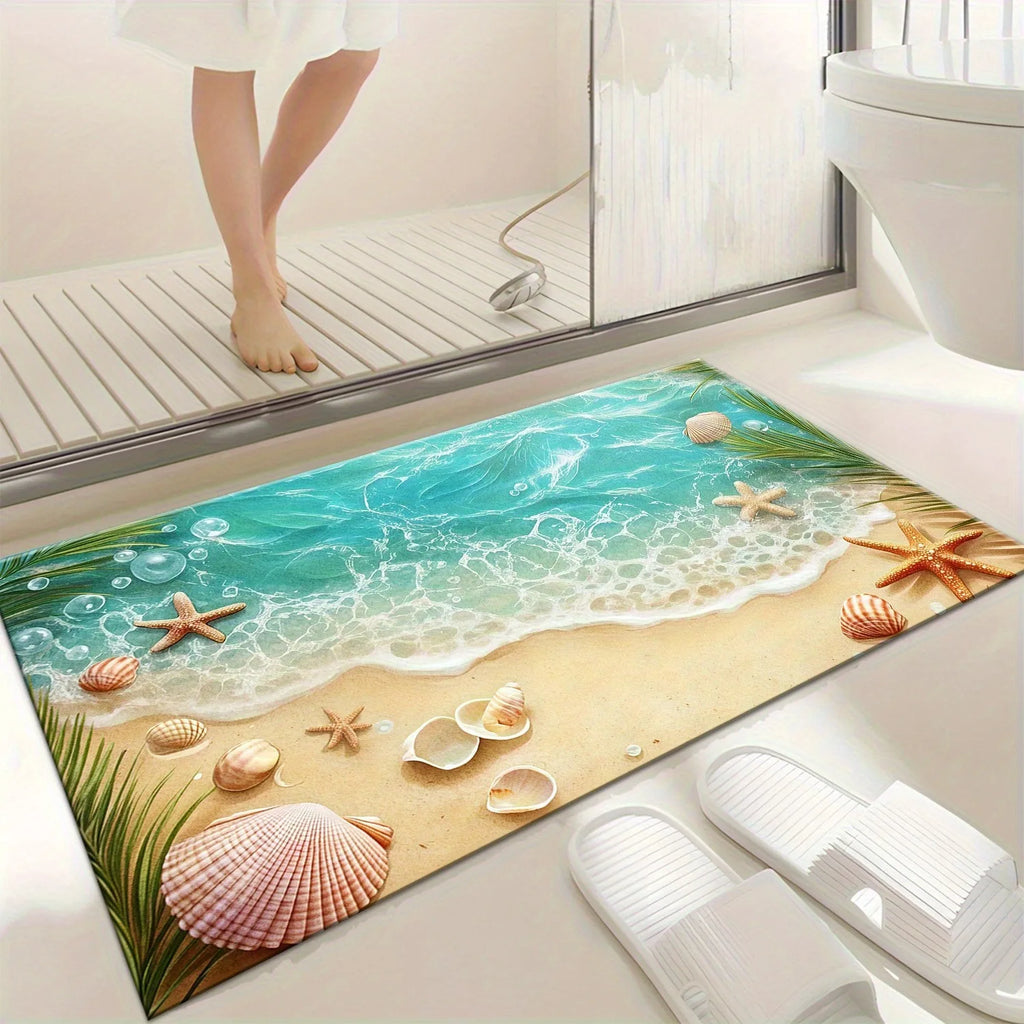 Coastal Lighthouse Doormat – Non-Slip Washable Floor Mat Decorative Floor Mat HIP
