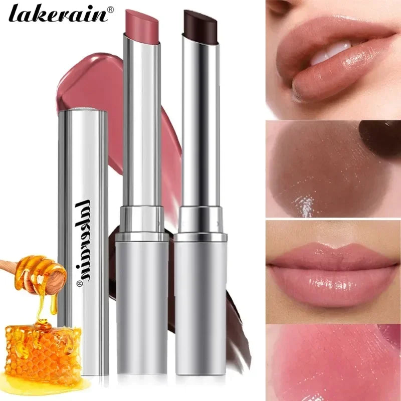 Vitamin E Pink Honey Lipstick Nourishing Moisturizing Tinted Lip Plumping Balm Smooth Enhancing Natural Color Lip Care Makeup HIP