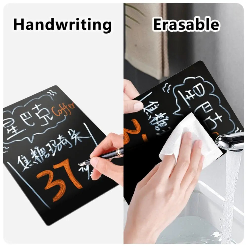 Freestanding Acrylic Chalkboard Sign – Erasable A3 A4 A5 A6 Tabletop Chalkboard Sign HIP