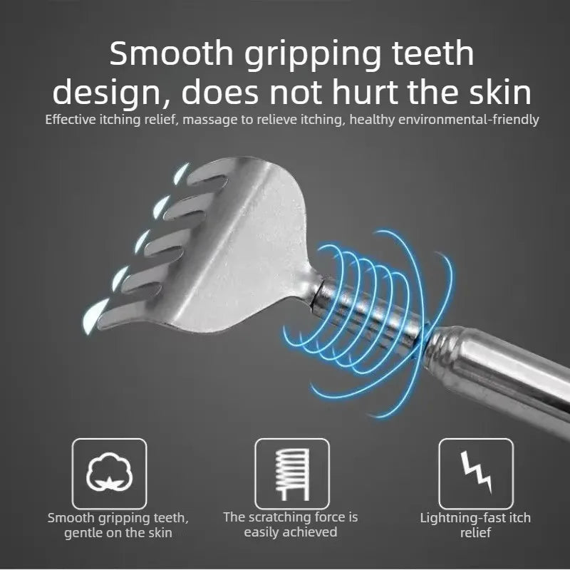 Extendable Stainless Steel Back Scratcher – Portable 1/2/4Pc Back Scratcher Tool HIP