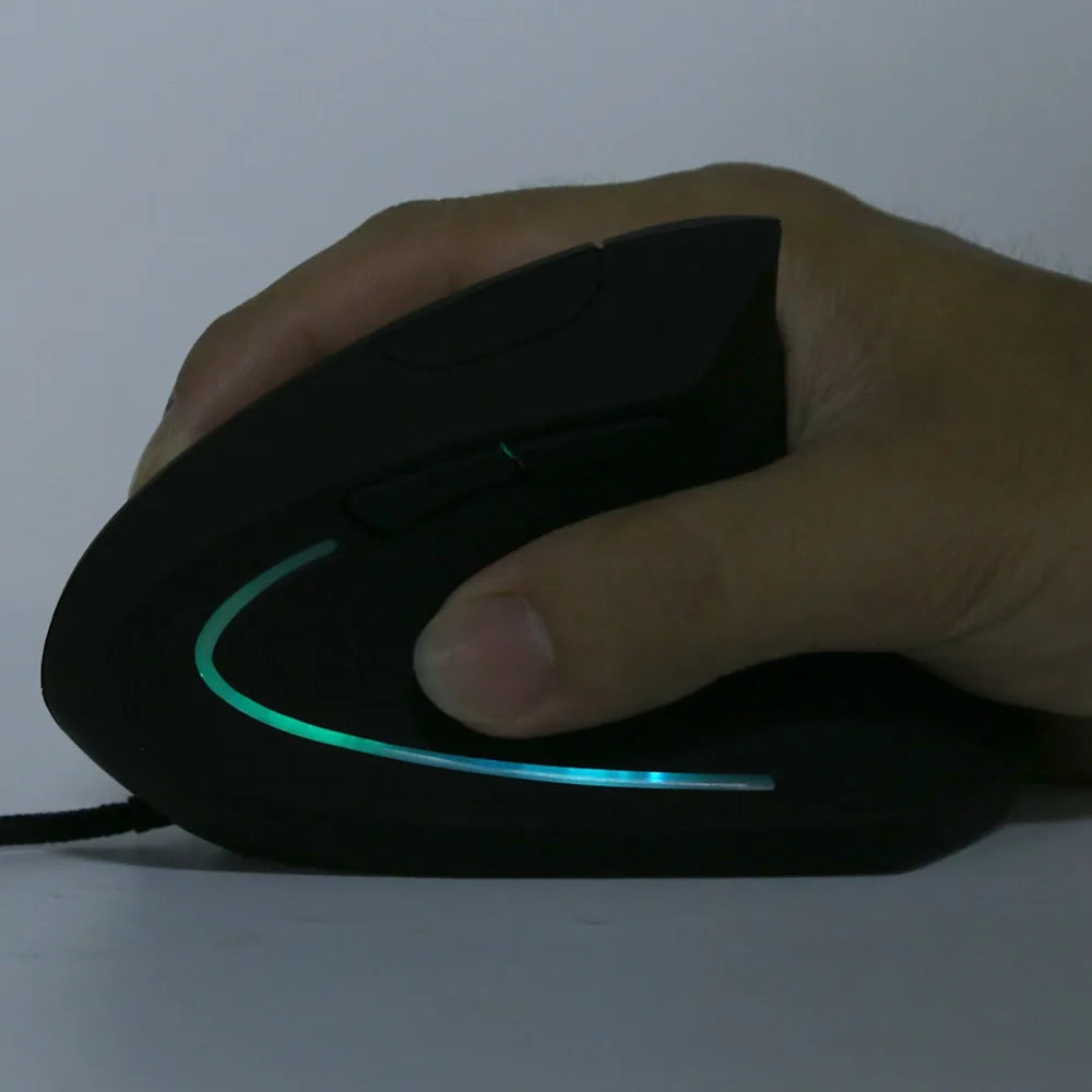 Ergonomic Vertical USB Wired Mouse – Adjustable DPI | Colorful Ergonomic Wired Mouse HIP