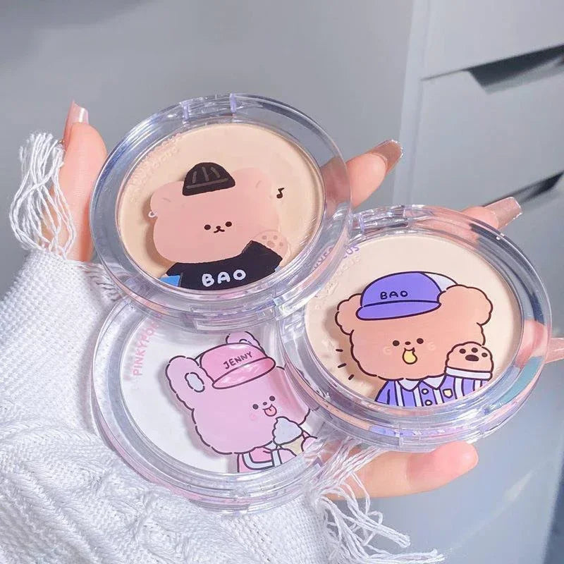 Matte Oil Control Pressed Powder Lightweight Tulle Waterproof Setting Powder Palette Face Fixed Powder Nature Makeup Cosmetics HIP