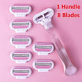 Women's Safety Razor Set – 1 Handle + 8 Blades | Venus Compatible Women's Safety Razor HIP C766-1Handle 8 blade