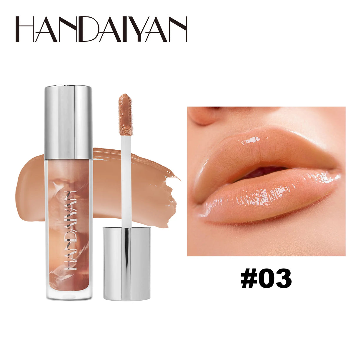 Handaiyan Vitamin E Lip Gloss – Hydrating Plumping Glaze Lip Gloss HIP 03