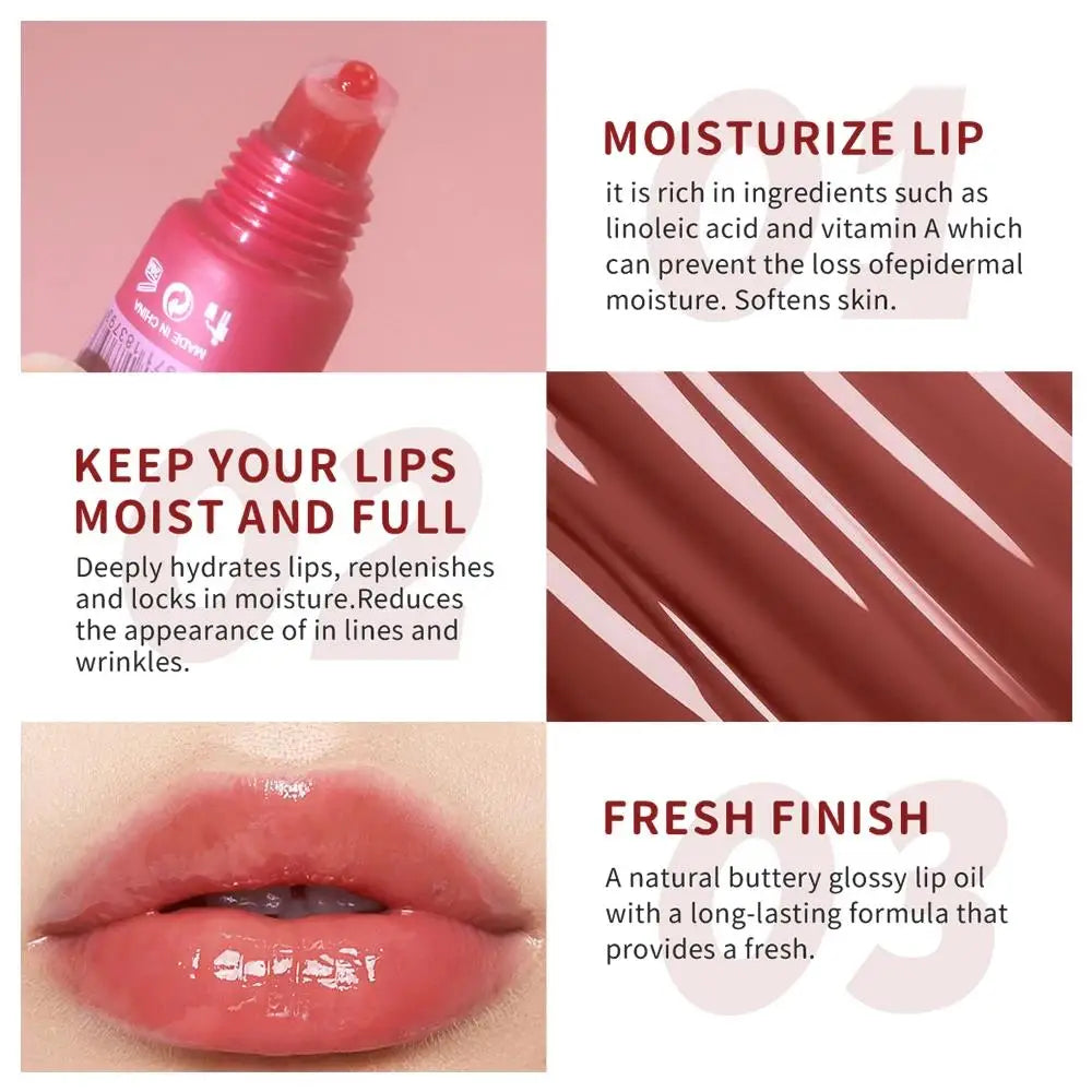 SAM SUGAR Pearl Chain Lip Butter Balm – Mirror Gloss Shine Mirror Lip Gloss HIP