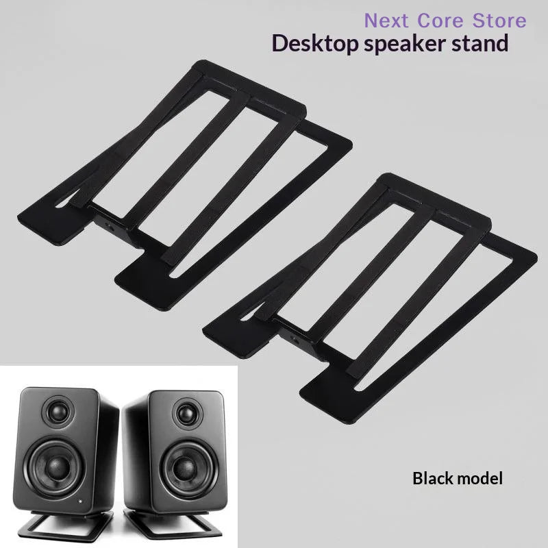 2-Pack Aluminum Desktop Speaker Stands – 16° Tilt & Damping Speaker Stand Set HIP