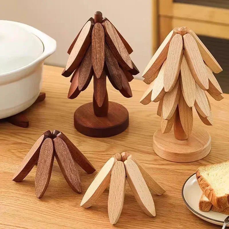 Foldable Bamboo Table Mat – Tree Design Heat Protection Bamboo Table Mat HIP