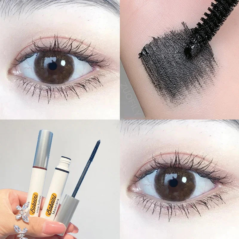 4 Colors Thick Mascara Curling Lengthening Eyelash Waterproof Long-lasting No Smudge Berry Brown Fast Dry Mascara Eyes Makeup HIP 01 Black