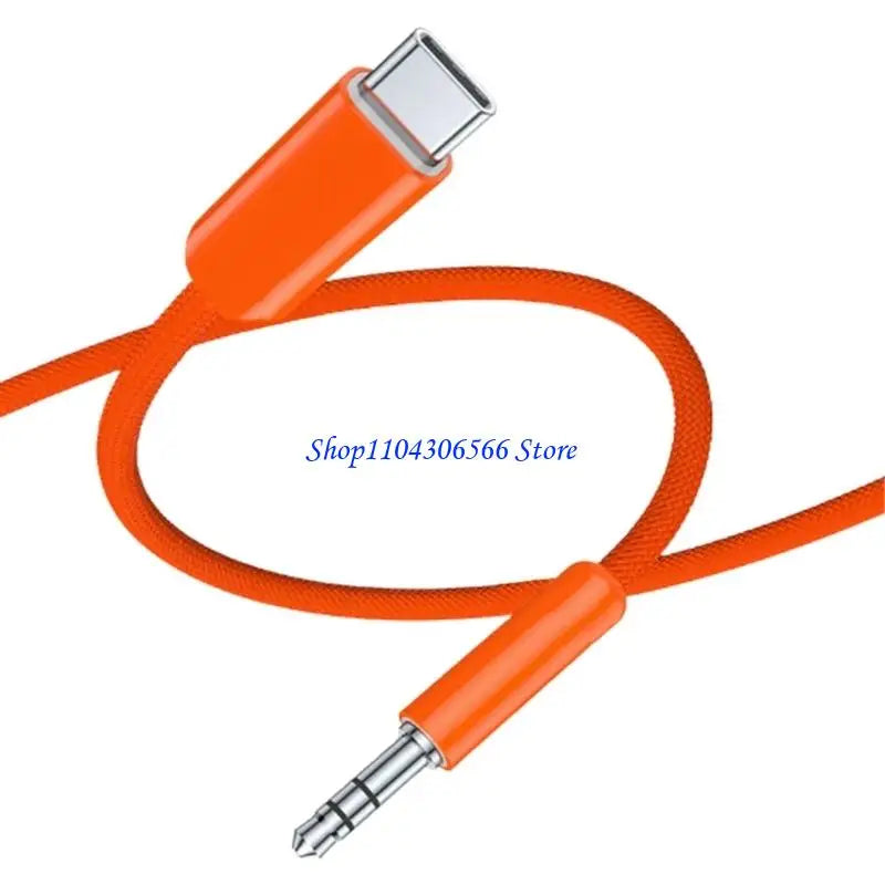 USB-C to 3.5mm Braided Audio Cable – 120cm Adapter Audio Adapter Cable HIP