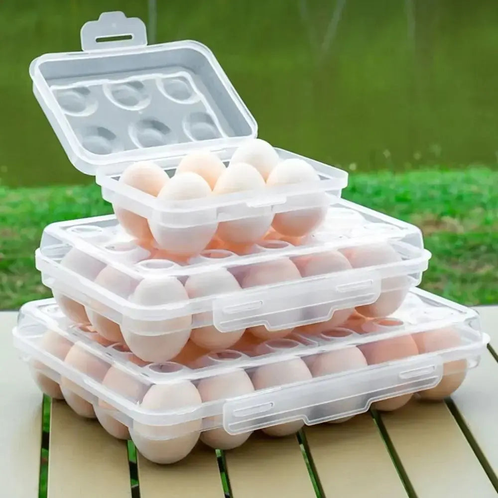 Stackable Plastic Egg Holder with Lid – Transparent Organizer Egg Storage Organizer HIP