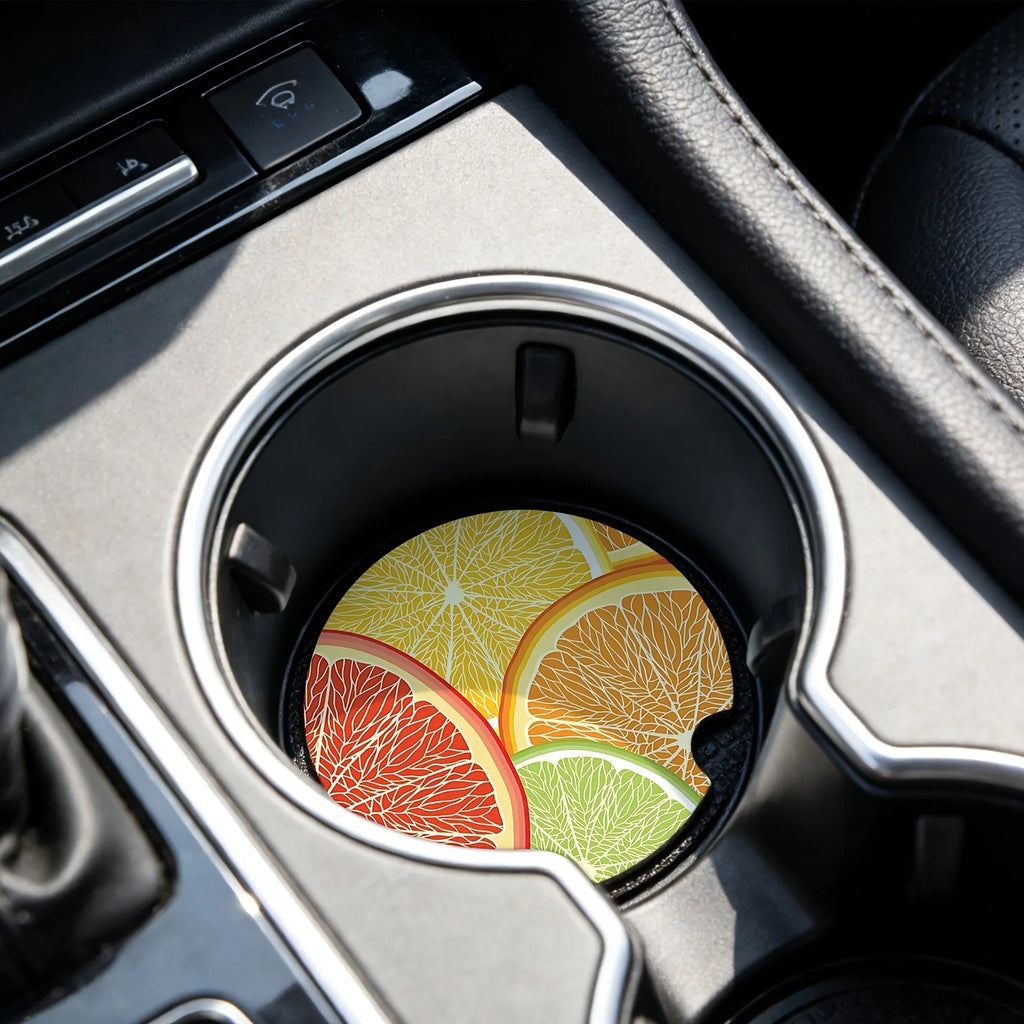 2-Pack Car Cup Holder Non-Slip Mats – Beverage Coasters Car Cup Holder Mat HIP