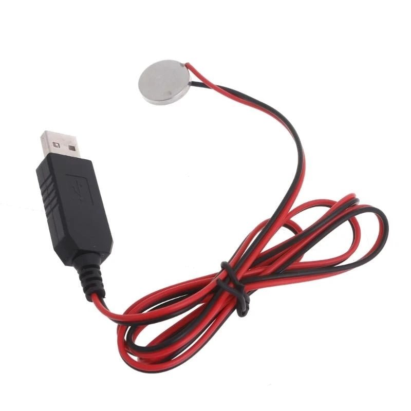 USB to CR2032 Dummy Battery Cable – 3V Coin Cell Power Adapter Battery Adapter Cable HIP