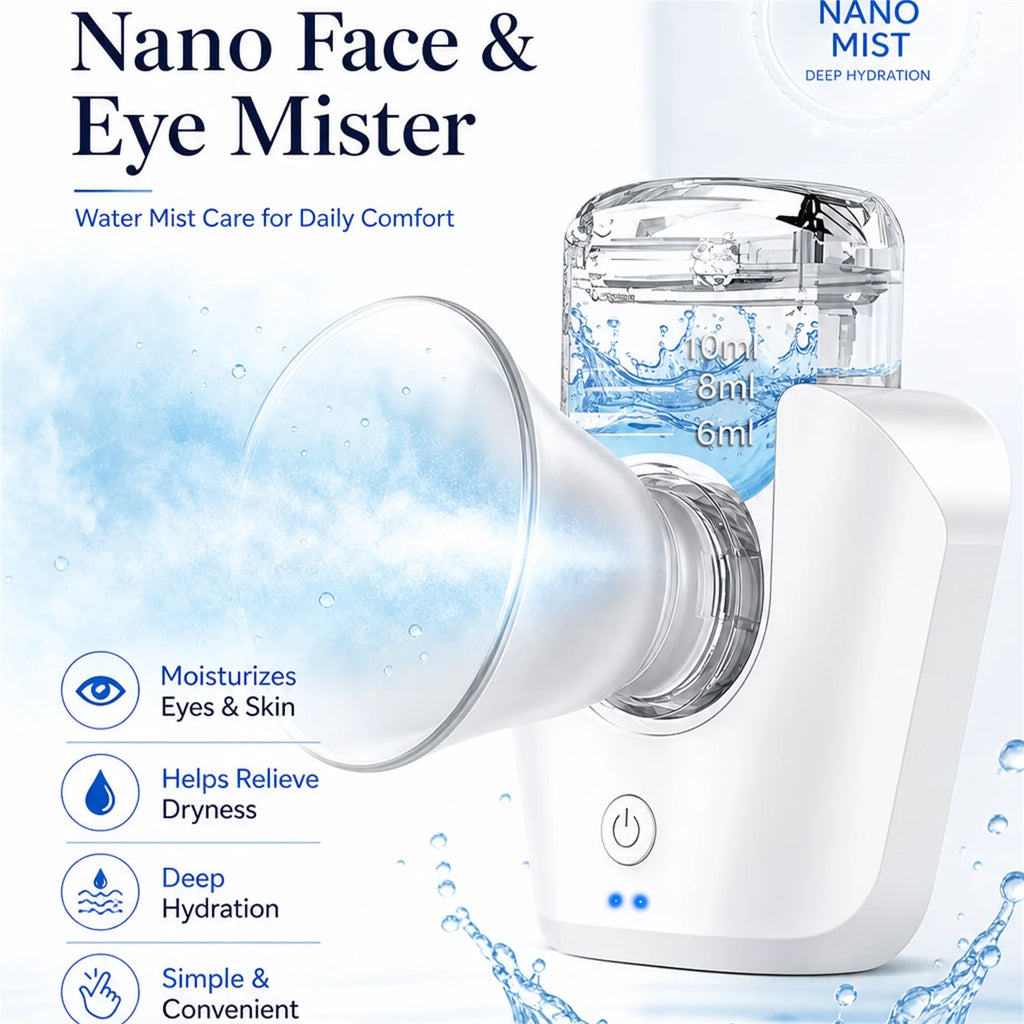 2-in-1 Eye & Face Mist Steamer with Eyeshade – White Eye Face Mist Steamer HIP