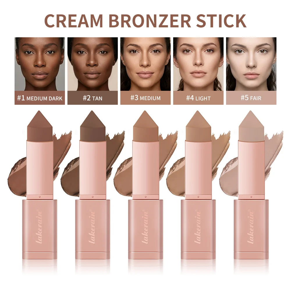 Cream Bronzer Stick and Contour Stick Bronzing Contouring Instant Highlights Dark Circles Face Contour Facial Foundation Makeup HIP