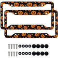 Halloween Pumpkin Moon Star Aluminum License Plate Frame Set License Plate Frame HIP 1