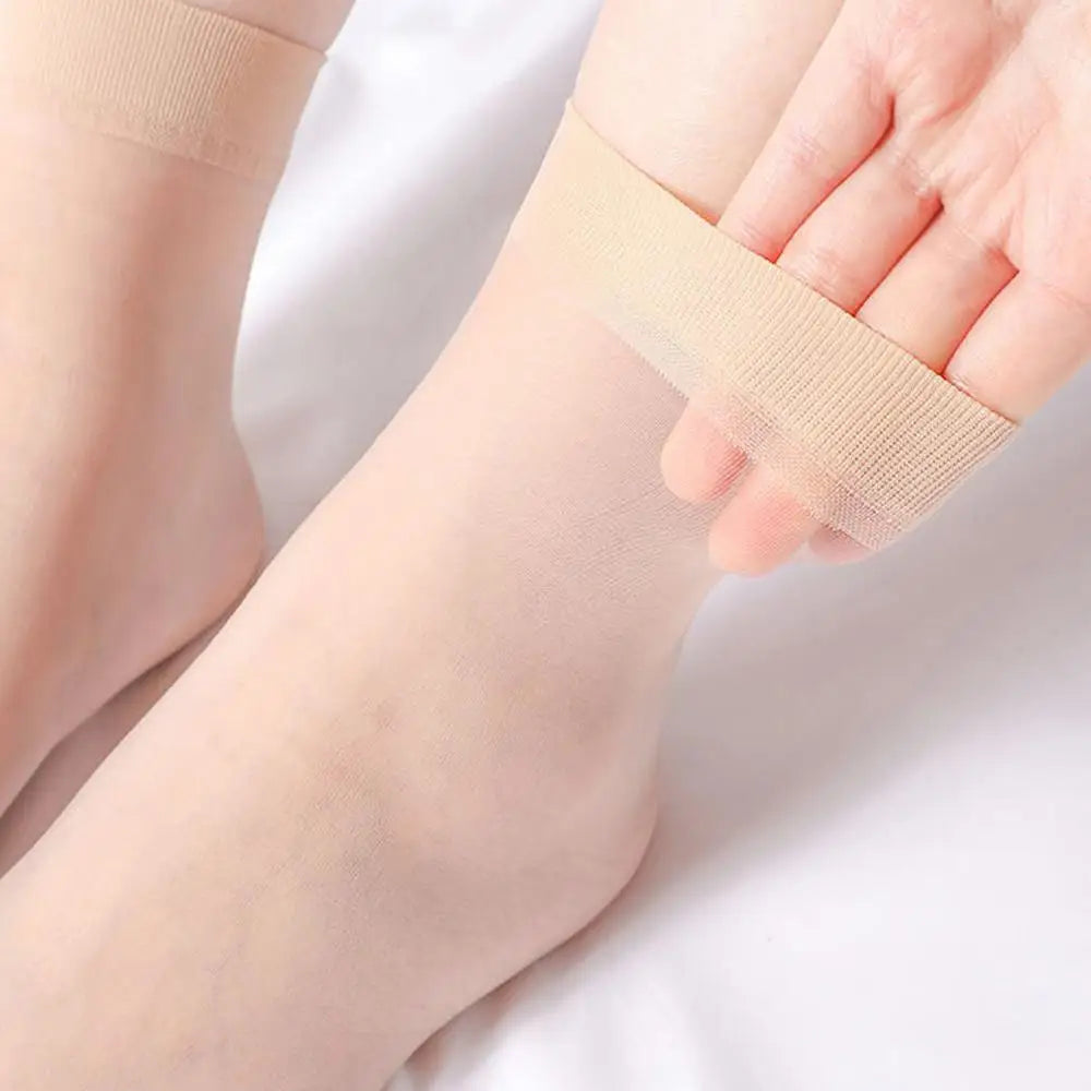 10 Pairs High Quality Women Velvet Socks Pack Female Summer Thin Silk Transparent Sexy Ankle Nylon Socks Set HIP