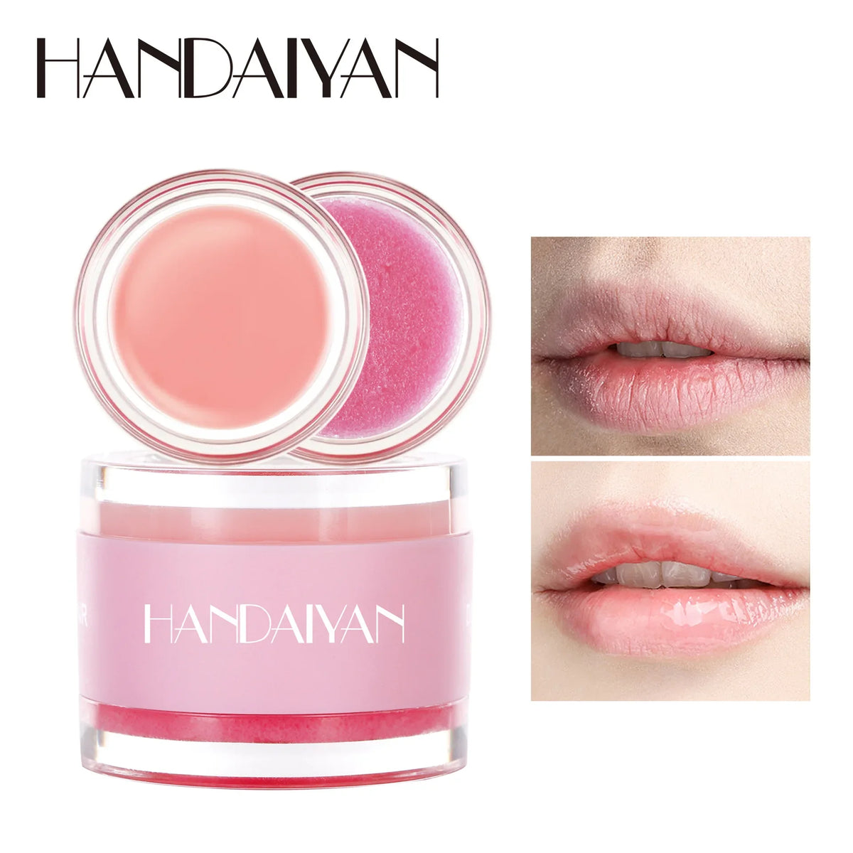 HANDAIYAN 2-in-1 Sugar Scrub Lip Balm & Repair Mask Lip Scrub Balm HIP