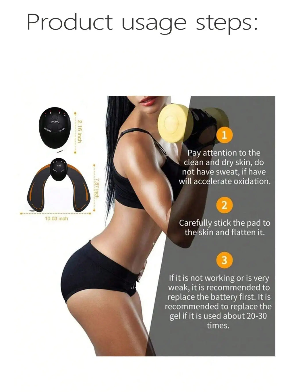 Smart Buttock Massager & Glute Toning Patch – Rechargeable EMS Glute Toner HIP
