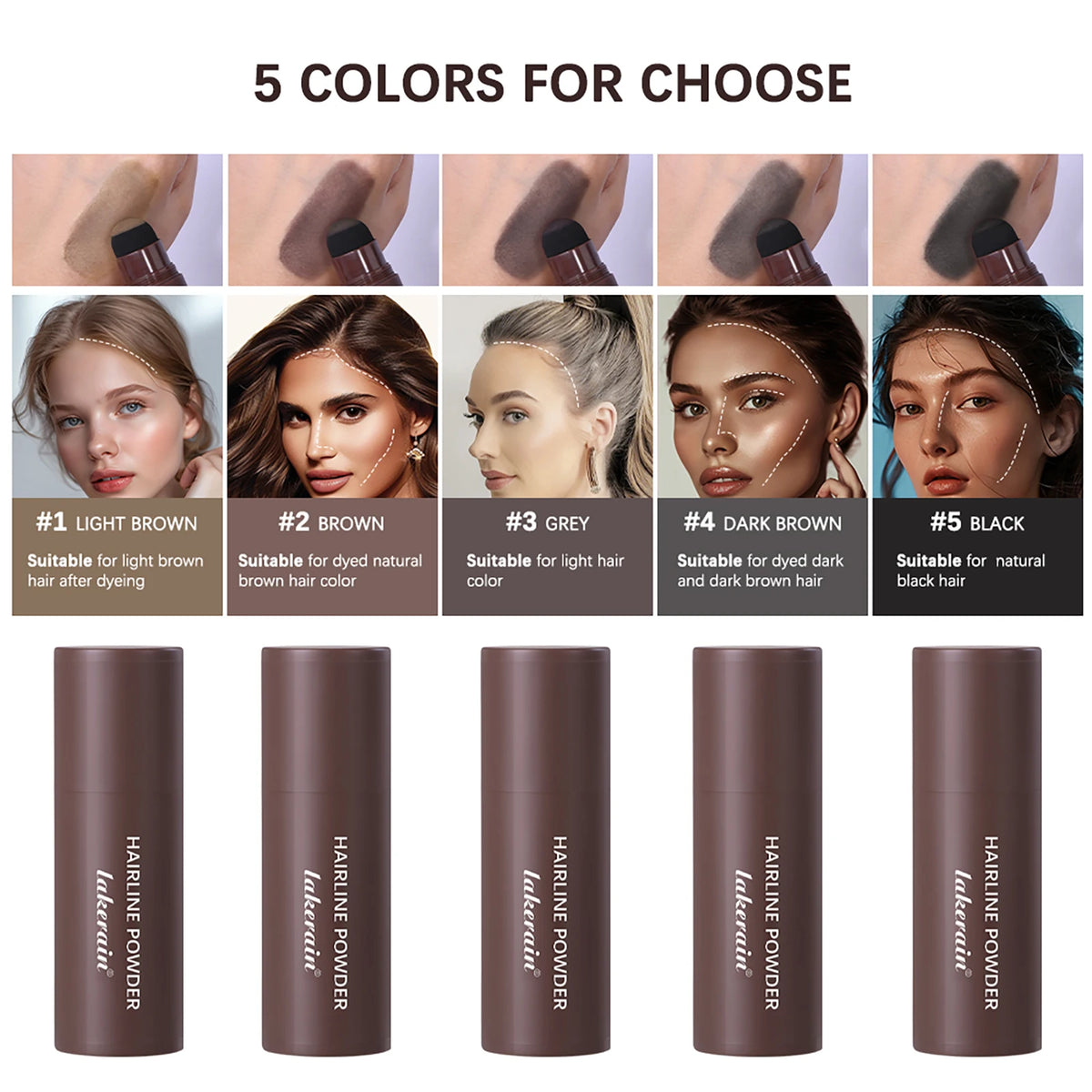 Hair Building Repair Stick Pen Fibers Hair Instantly Thicker Fuller Looking Hair 6 Shades for Men & Women HIP