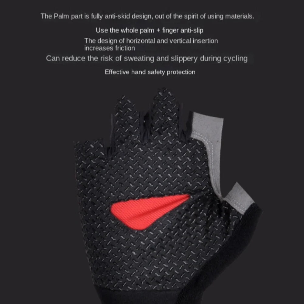 Fingerless Half-Finger Gloves – Gym, Cycling & Training Fingerless Sports Gloves HIP