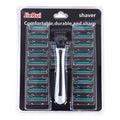 Men's Reusable 2-Blade Razor – Multi-Tool Swappable Head Men's Manual Razor HIP C517-green